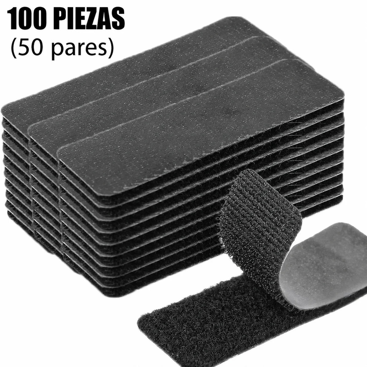 Tiras adhesivas de gancho y felpa doble cara resistentes al agua para colgar cuadros, organizar cables y proyectos DIY