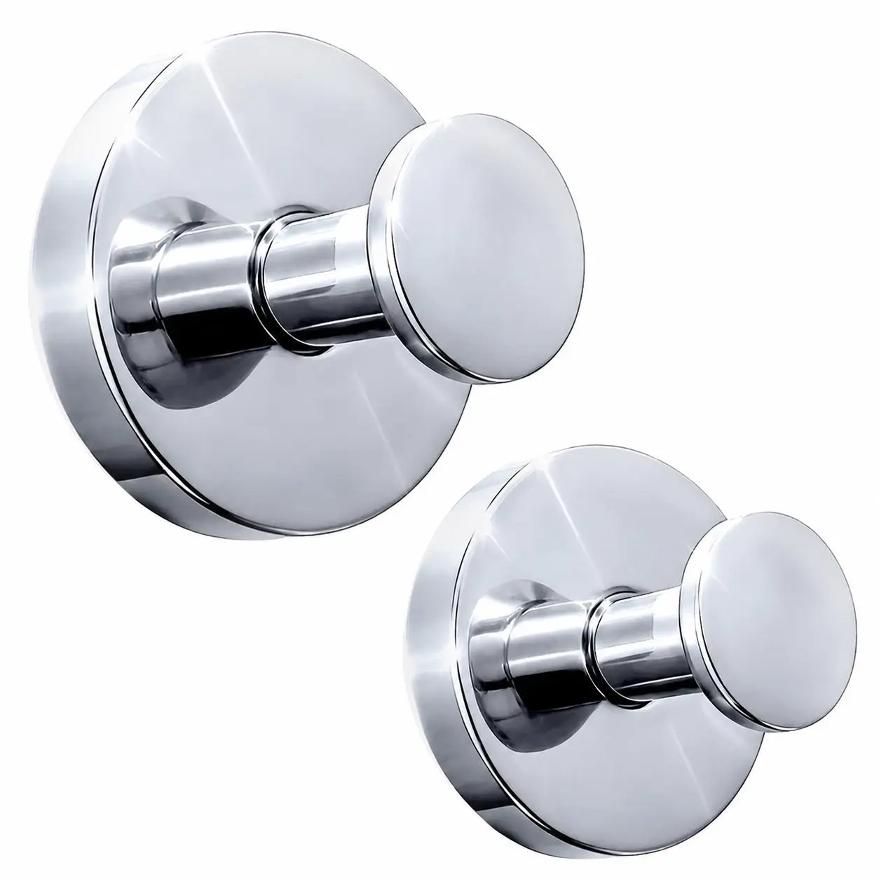 Ganchos de succión negros mate sin taladro, paquete de 2 reutilizable para baño, regadera, cocina, toallas, batas y esponjas en superficies lisas
