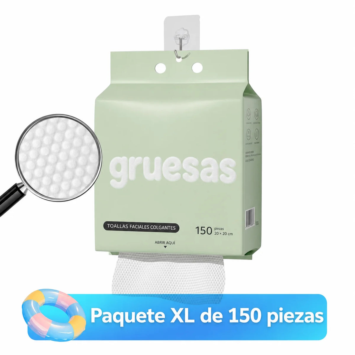 Toallitas faciales desechables hipoalergénicas sin fragancia, absorbentes y biodegradables, para skincare, retirar maquillaje y uso húmedo o seco en rutina diaria