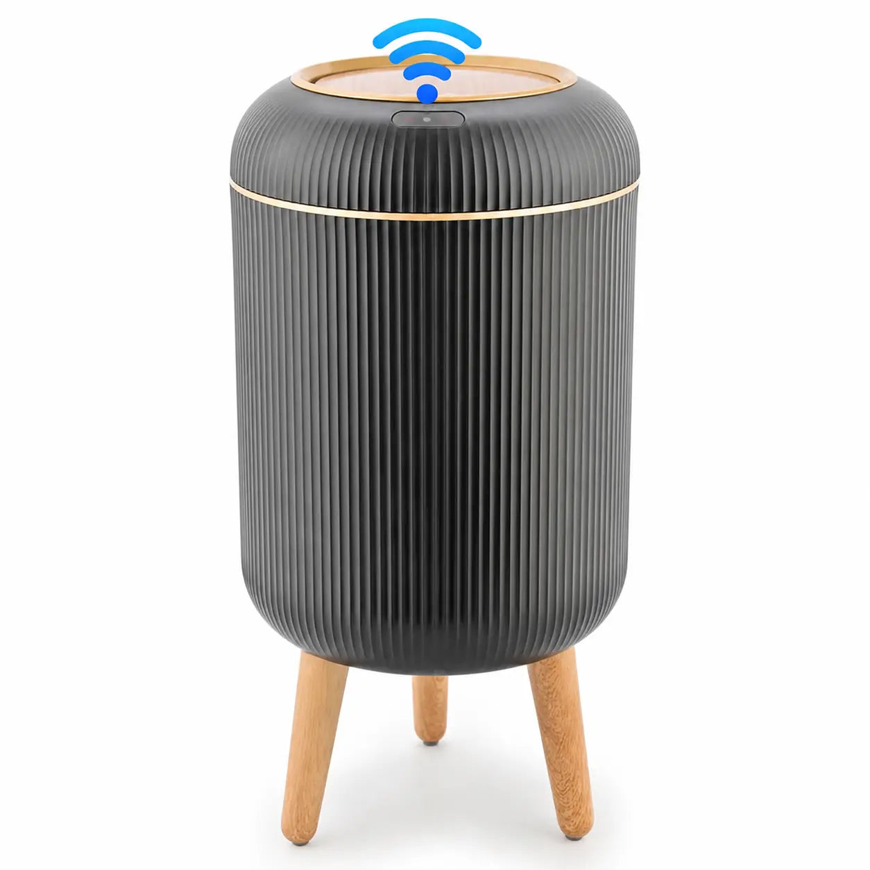 Basurero compacto inteligente con sensor de movimiento impermeable, bolsa oculta y patas desmontables para uso diario en sala, baño, recámara u oficina