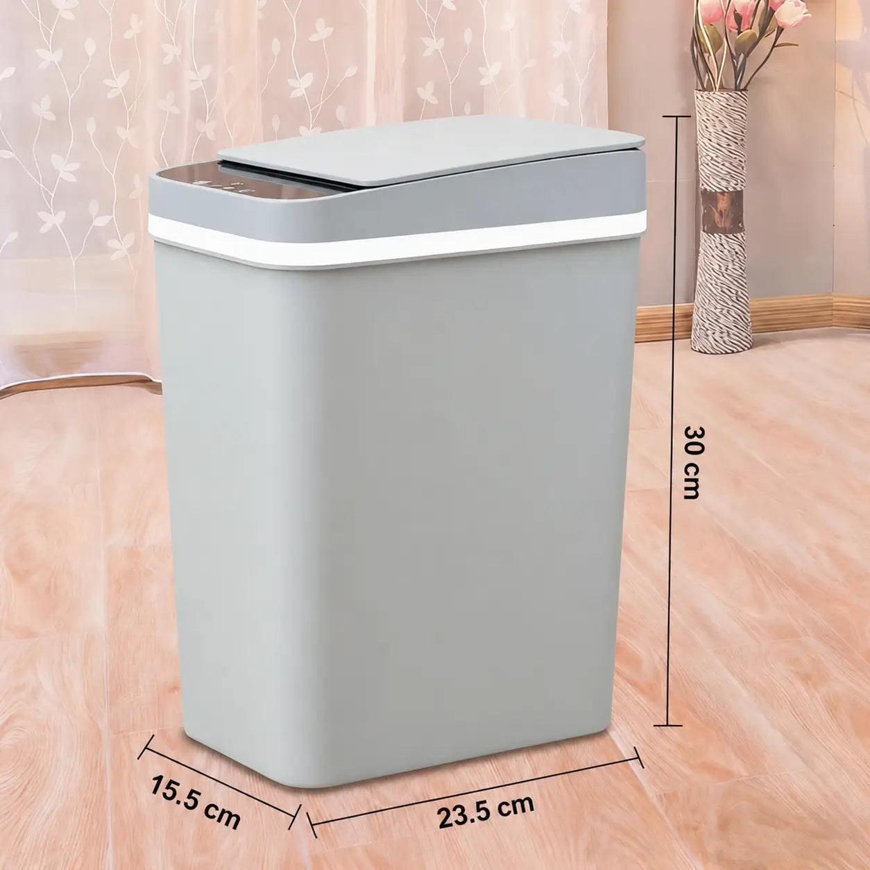 Bote de basura automático 12 L con sensor infrarrojo y tapa hermética para cocina, baño, recámara u oficina en casa