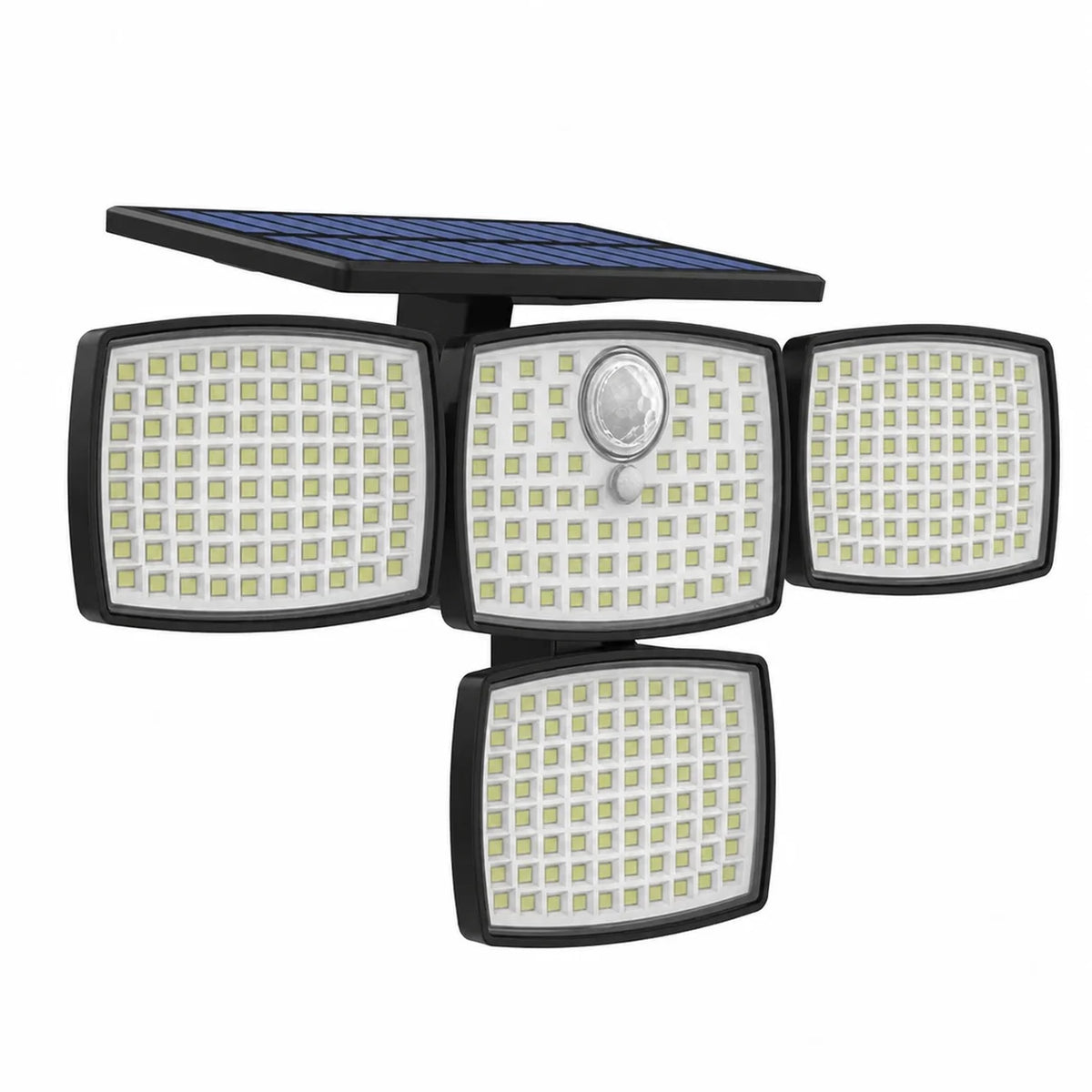 Lámpara solar exterior de pared 4500LM con sensor de movimiento y control remoto para patios, jardines y seguridad nocturna en casa