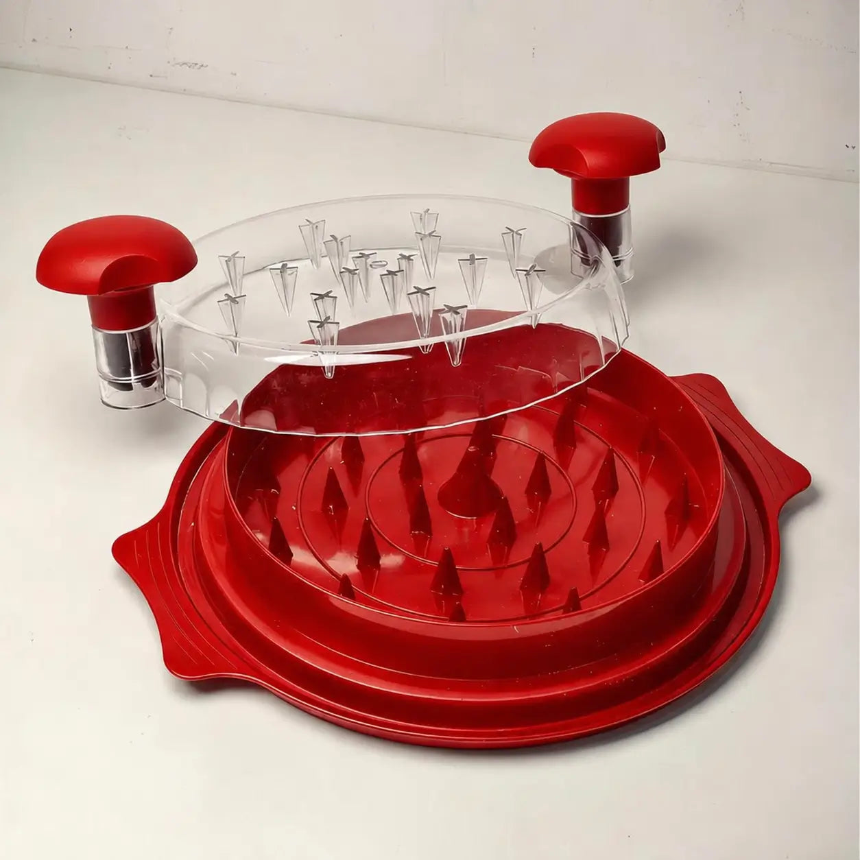 Deshebrador de carne grande con tapa transparente y base antiderrapante para pollo, res y cerdo cocidos en cocina familiar diaria