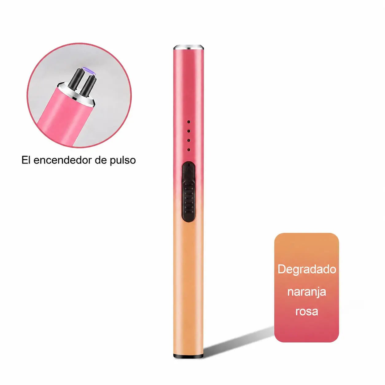 Encendedor eléctrico para velas con indicadores LED, diseño tipo pluma compacto para regalos de mamá y uso en casa diario seguro