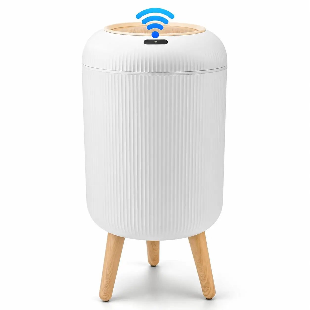 Basurero compacto inteligente con sensor de movimiento impermeable, bolsa oculta y patas desmontables para uso diario en sala, baño, recámara u oficina