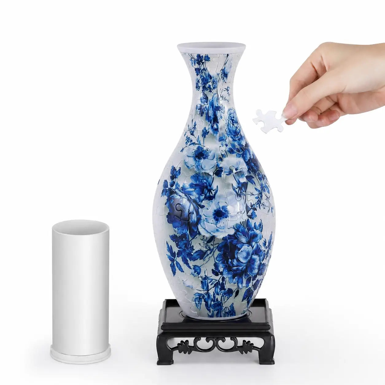 Florero rompecabezas 3D de 160 piezas con vaso desmontable para arreglos florales, decoración creativa en casa y regalo para adultos