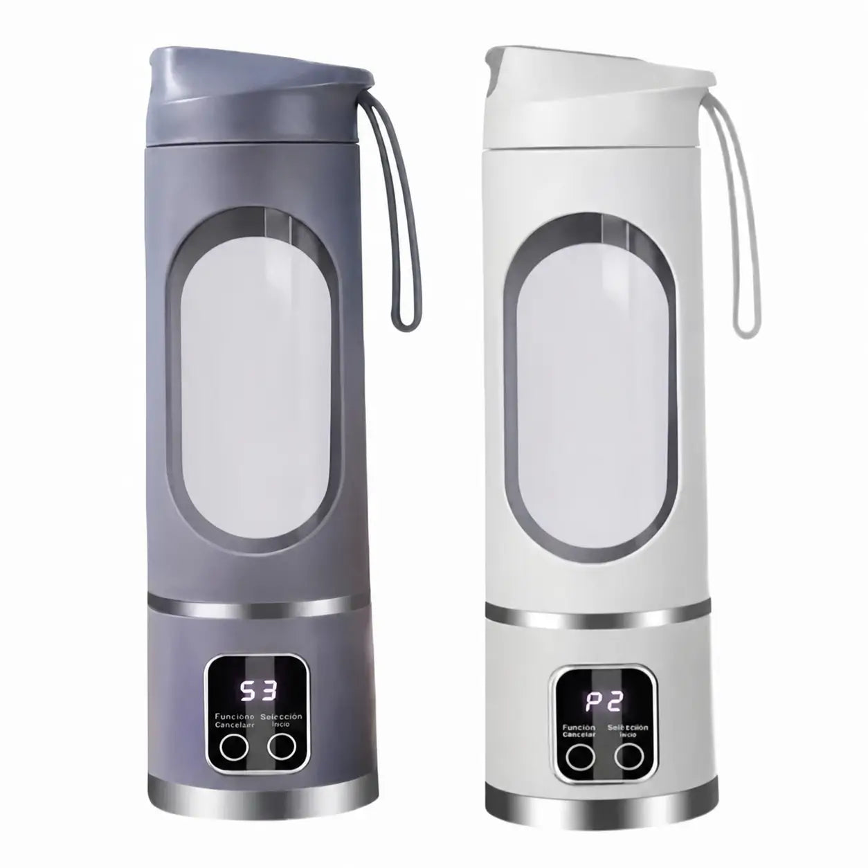 Licuadora portátil recargable con pantalla LED y 3 modos para smoothies, papillas y bebidas en casa o viaje frescas diarias sin derrames