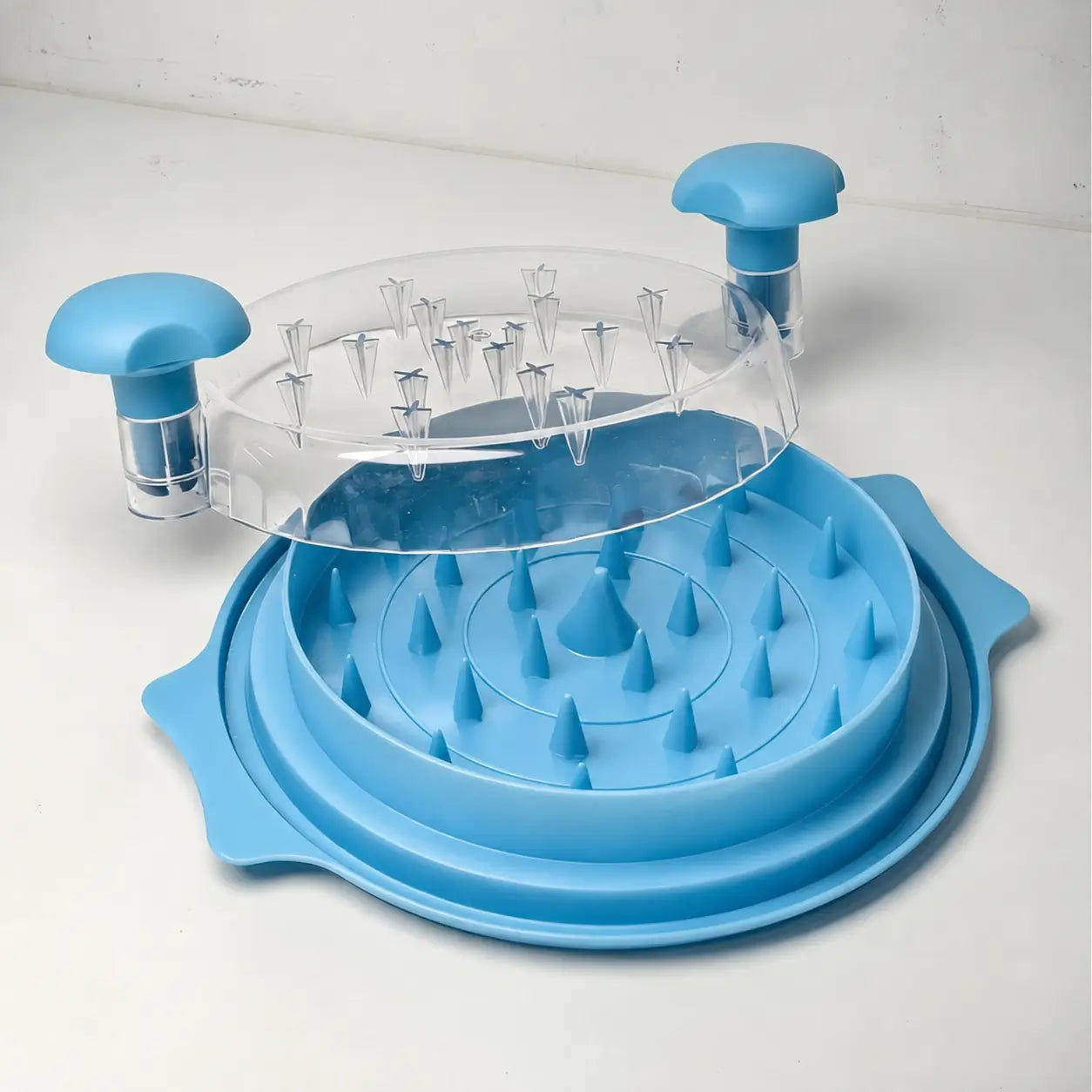 Deshebrador de carne grande con tapa transparente y base antiderrapante para pollo, res y cerdo cocidos en cocina familiar diaria