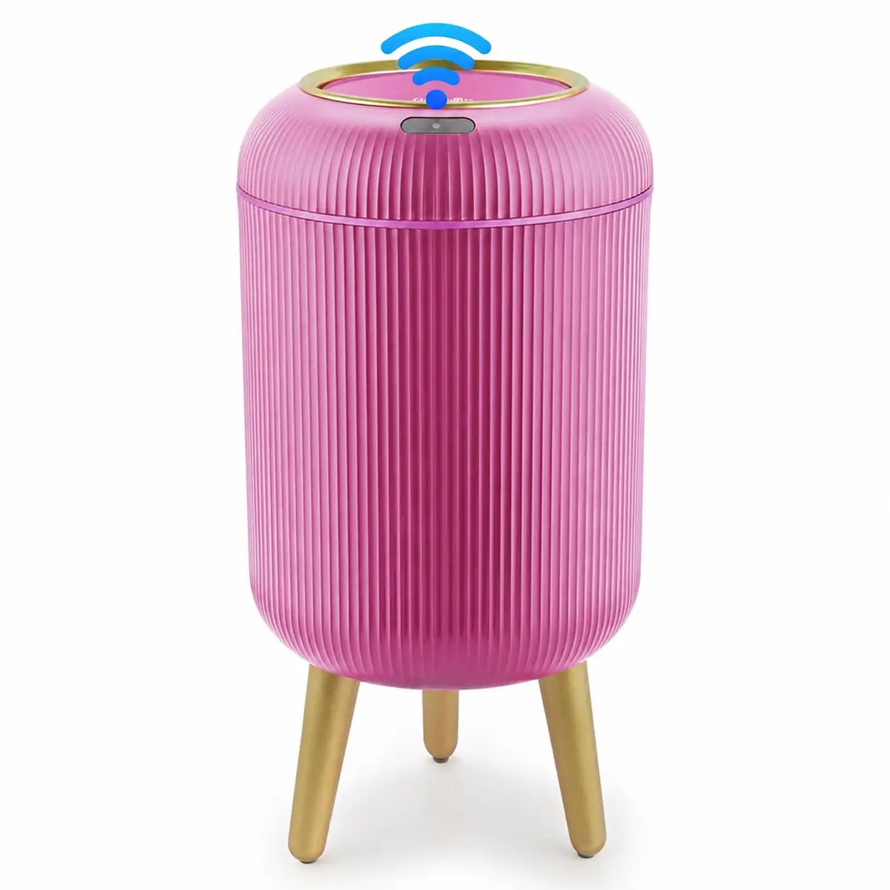 Basurero compacto inteligente con sensor de movimiento impermeable, bolsa oculta y patas desmontables para uso diario en sala, baño, recámara u oficina