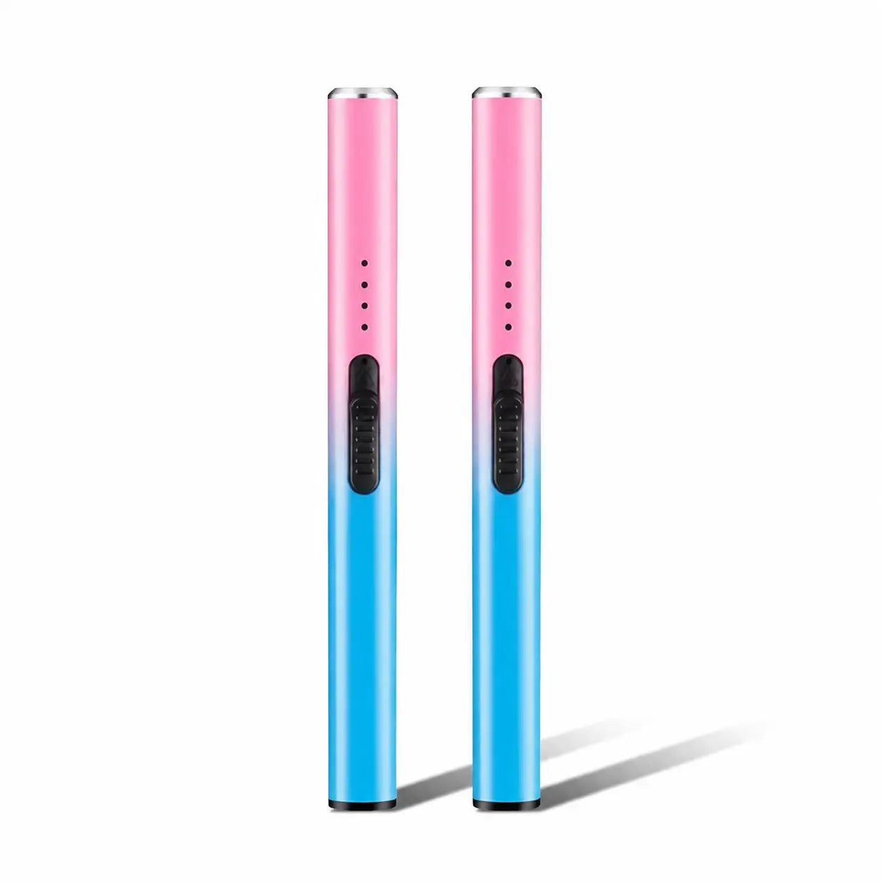 Encendedor eléctrico para velas con indicadores LED, diseño tipo pluma compacto para regalos de mamá y uso en casa diario seguro