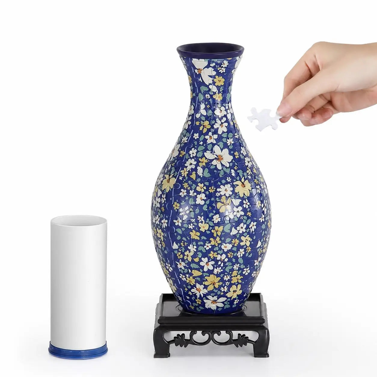 Florero rompecabezas 3D de 160 piezas con vaso desmontable para arreglos florales, decoración creativa en casa y regalo para adultos