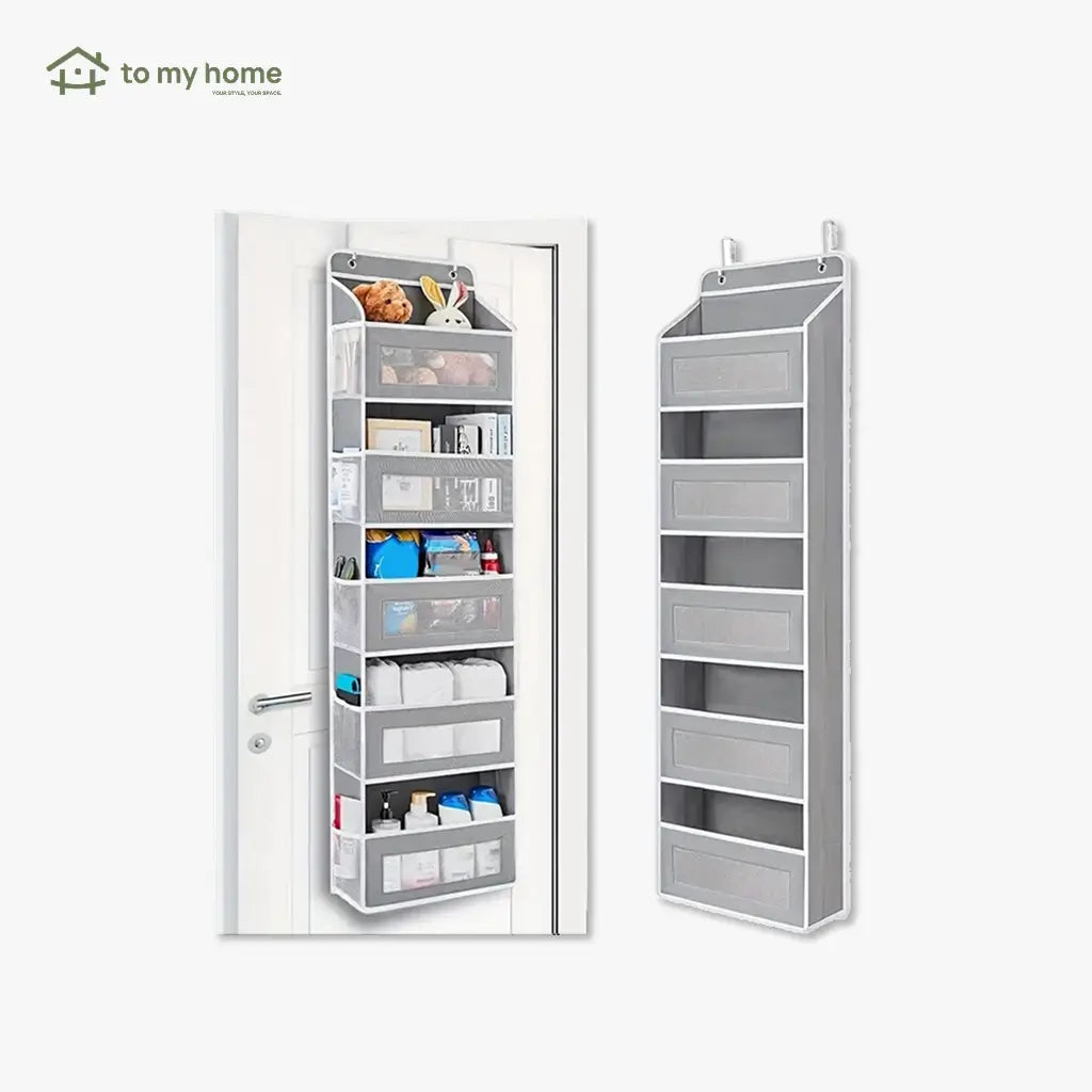 Organizador colgante para puerta de 5 niveles con 10 bolsillos grandes para baño, recámara, clóset y útiles escolares sin ocupar espacio extra