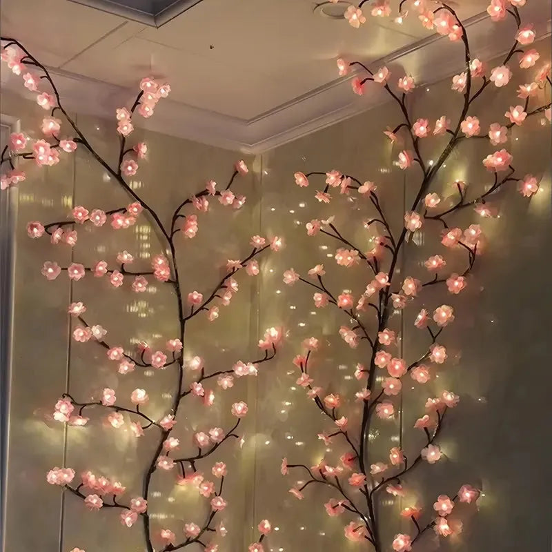 Lámpara decorativa LED en forma de rama de árbol, alimentación por USB, crea ambiente acogedor en casa con iluminación ambiental cálida y relajante