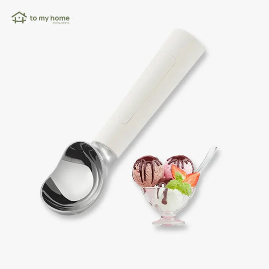 Cuchara eléctrica calentadora para helado, recargable en acero inoxidable, display LED, calentamiento rápido, uso seguro, perfecta para servir postres, helados y cremas