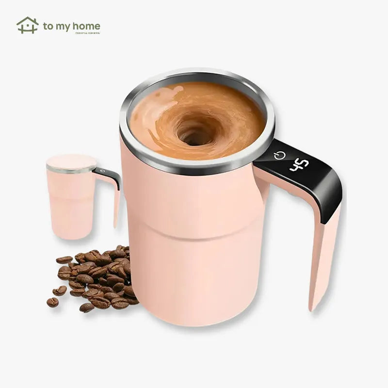 Taza eléctrica mezcladora automática recargable, agitación magnética, display LCD, mezcla uniforme, práctica para bebidas calientes o frías, ideal para oficina o hogar