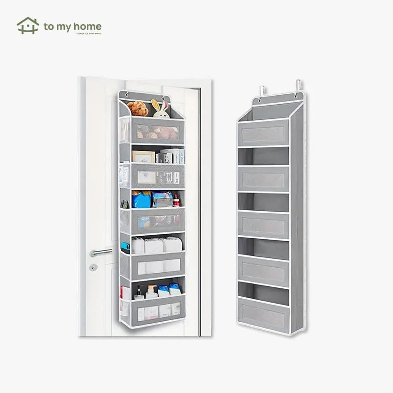 Organizador colgante para puerta con 5 niveles y 10 bolsillos grandes, diseño antivibración, resistente y con capacidad de carga máxima de 20 kg