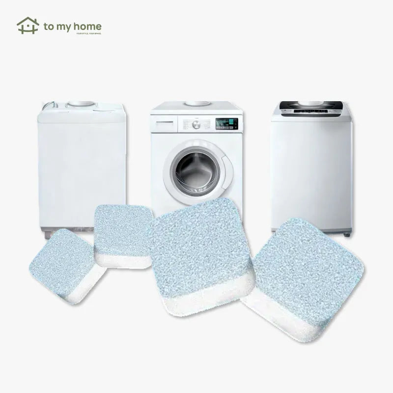 Limpiador en tabletas para lavadora, 12 unidades para limpieza profunda, seguro para fosas sépticas, eliminación de residuos y desinfección completa