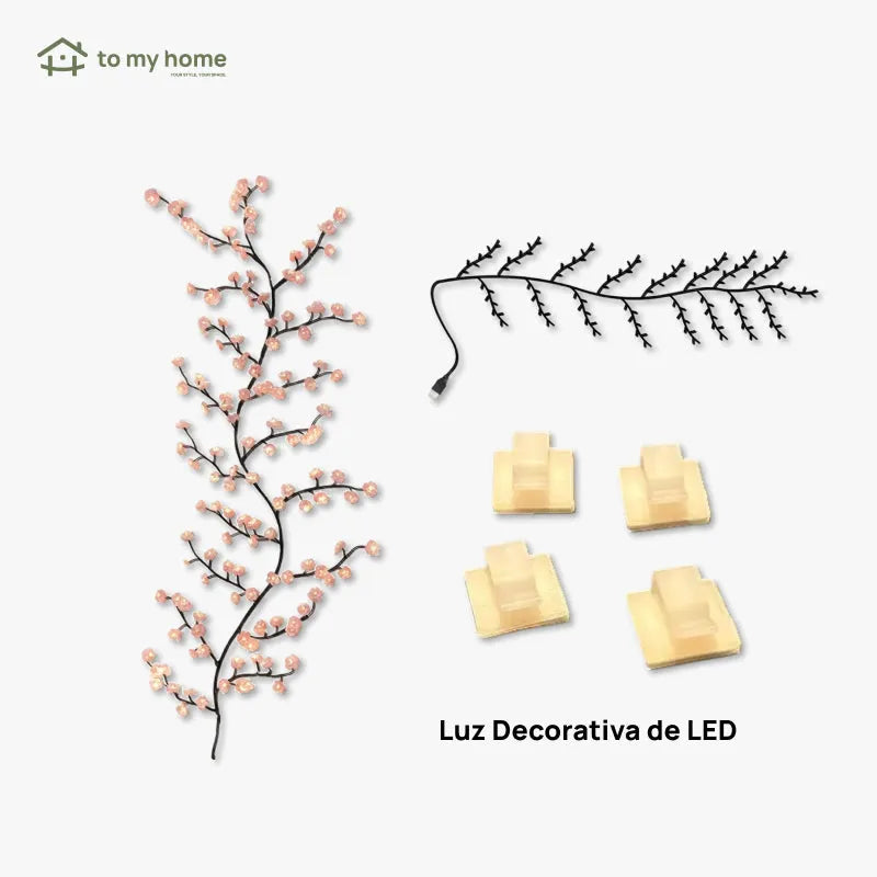 Lámpara decorativa LED en forma de rama de árbol, alimentación por USB, crea ambiente acogedor en casa con iluminación ambiental cálida y relajante