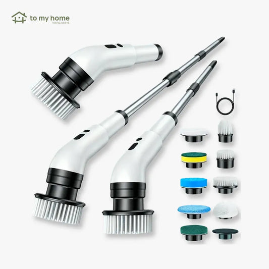 Cepillo eléctrico giratorio inalámbrico e impermeable, con 2 velocidades y 9 accesorios, limpieza profunda profesional eficaz para baños, cocina y superficies difíciles