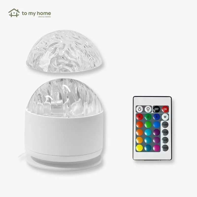 Lámpara proyectora con 2 escenas de ondas 3D y 16 colores, control remoto, crea ambiente relajante, personalizable, ideal para dormitorios, salas y decoración creativa