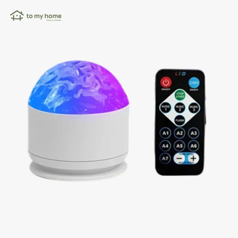 Proyector de luz nocturna de 7 colores con ritmo musical, proyecta estrellas y ondas de océano en 3D, ideal para habitaciones, relajación y ambiente mágico