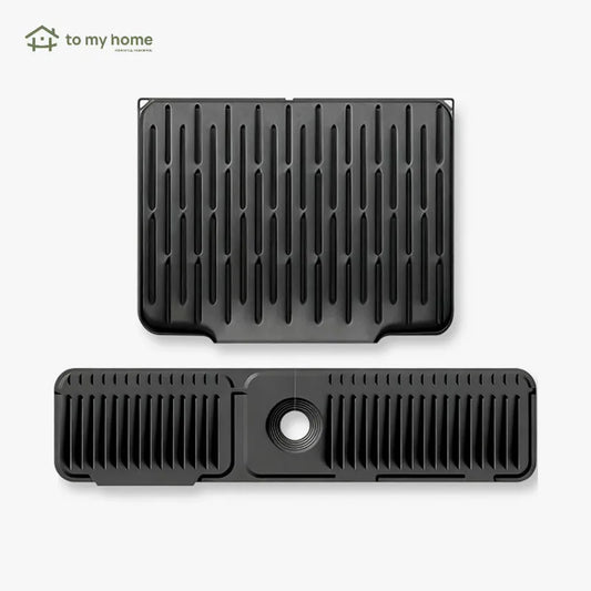 Protector de salpicaduras para grifo de cocina en silicón plegable, con botón de bloqueo y base escurridora, práctico, diario, evita desorden y mantiene limpieza constante