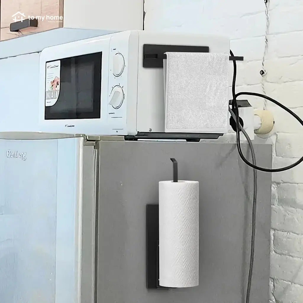 Portarrollos magnético de acero inoxidable para toallas de papel, organizador ajustable para refri, cocina, baño y asador en superficies metálicas resistentes