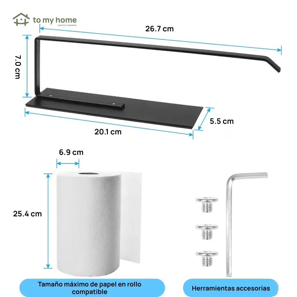 Portarrollos magnético de acero inoxidable para toallas de papel, organizador ajustable para refri, cocina, baño y asador en superficies metálicas resistentes