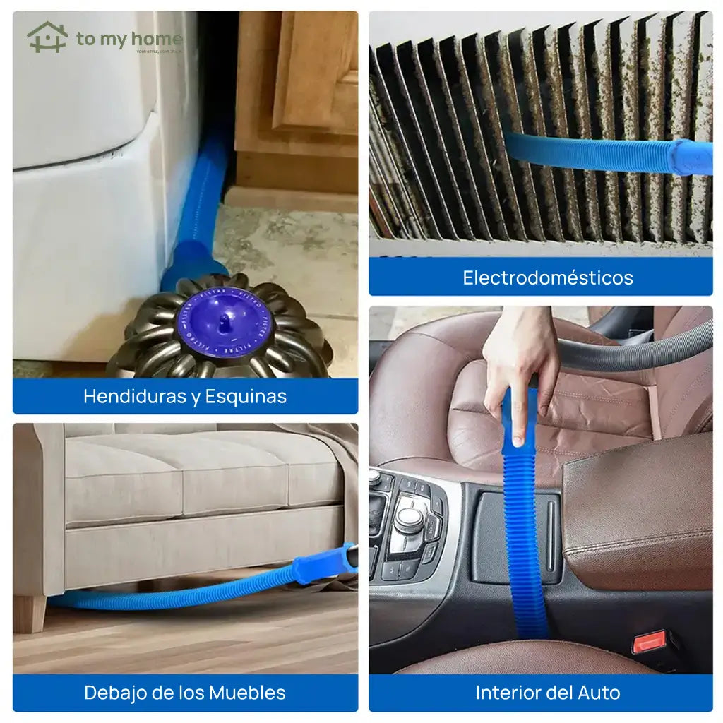 Manguera limpiadora para ductos de secadora compatible con aspiradoras, ideal para quitar pelusa en electrodomésticos y espacios estrechos del hogar diario