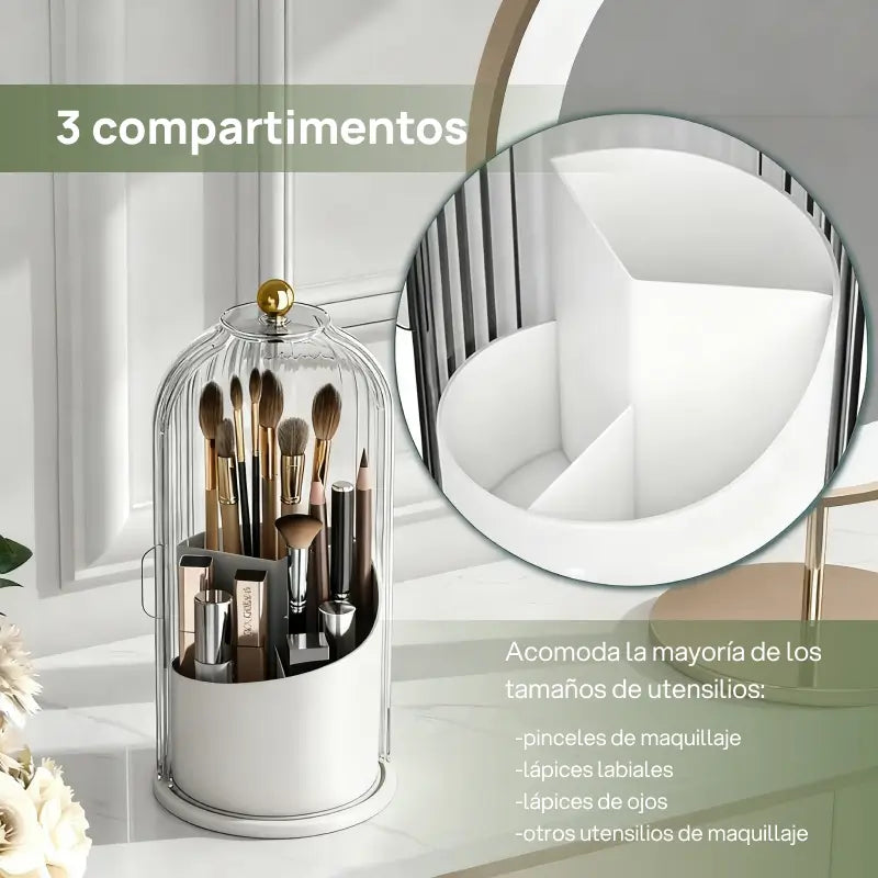 Soporte antipolvo para cepillos de dientes con tapa, rotativo para cepillos eléctricos, incluye organizador para pinceles, higiene garantizada