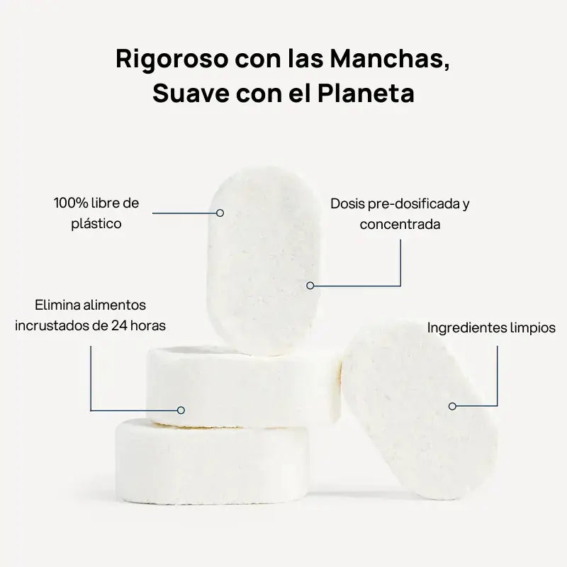 Tabletas ecológicas para lavavajillas, a base de plantas, sin plástico, incluye lata de almacenamiento sostenible, limpieza consciente y eficiente