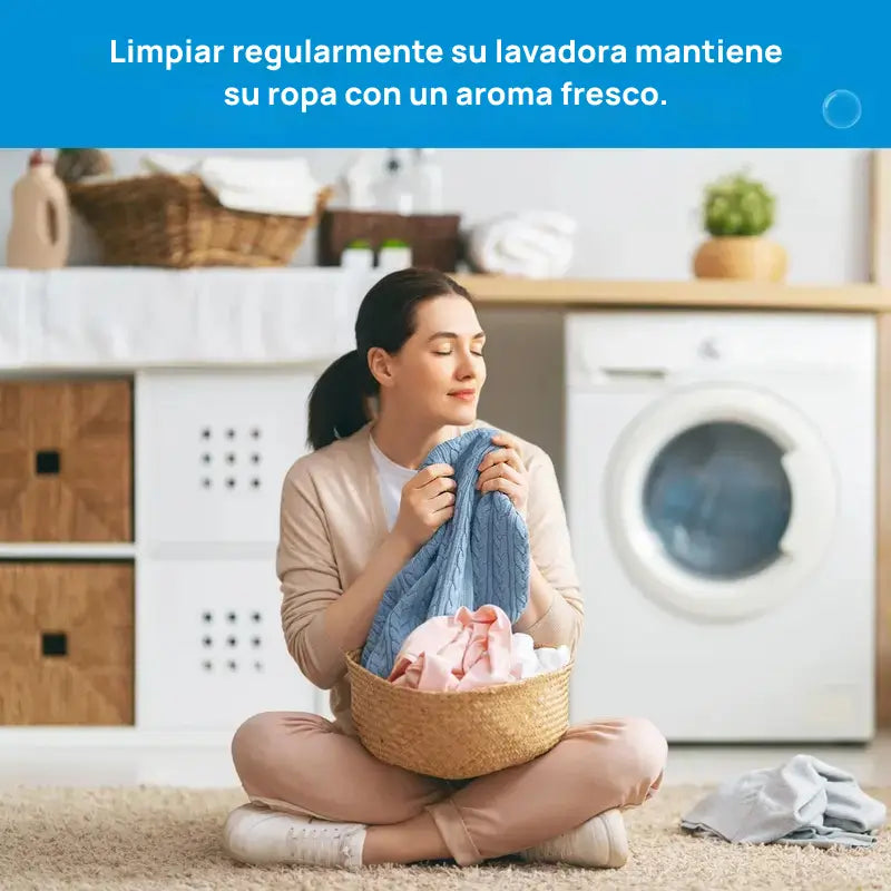 Limpiador en tabletas para lavadora, 12 unidades para limpieza profunda, seguro para fosas sépticas, eliminación de residuos y desinfección completa