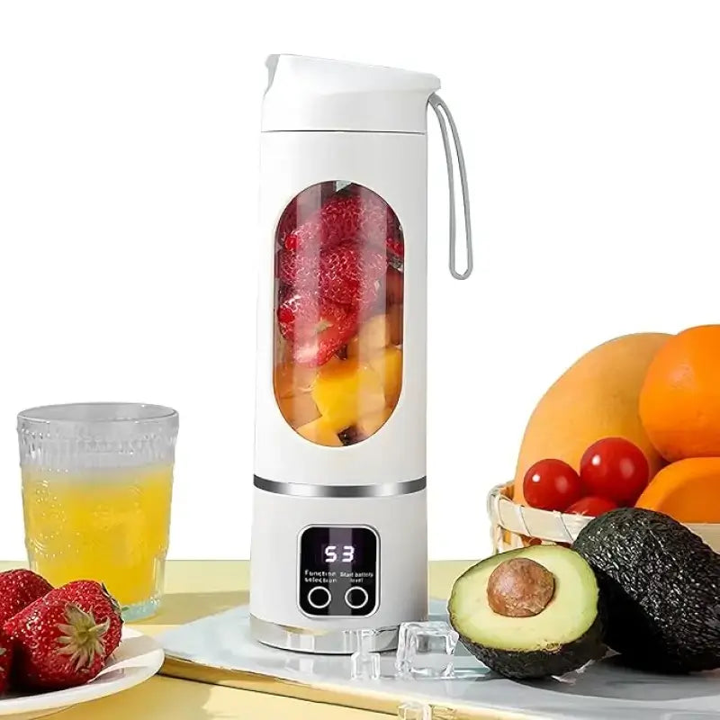 Licuadora digital portátil compacta con pantalla LED, completamente a prueba de fugas, ideal para smoothies, jugos y vitaminas de manera práctica