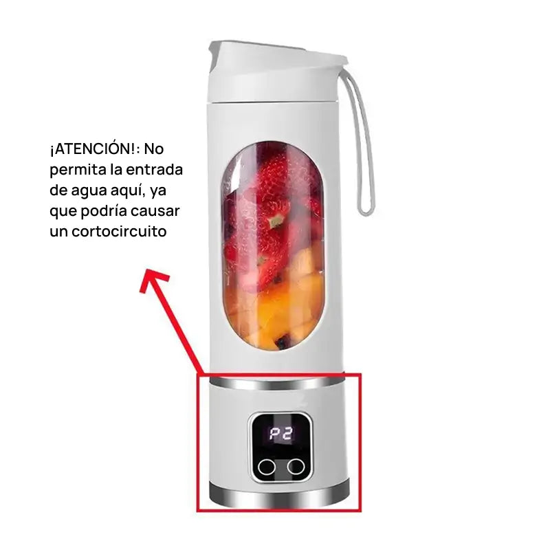 Licuadora digital portátil compacta con pantalla LED, completamente a prueba de fugas, ideal para smoothies, jugos y vitaminas de manera práctica