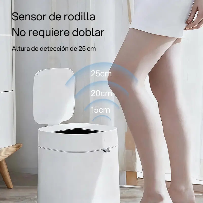 Bote de basura automático con sensor de movimiento, para desecho higiénico sin contacto en sala, cocina, baño o dormitorio, tecnología conveniente