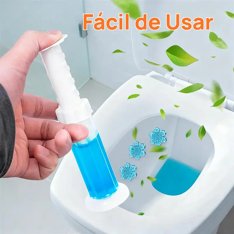 Gel de limpieza 6 en 1 para inodoro con aromatizador y desodorizante efectivo, fragancia duradera y frescura prolongada para baño impecable