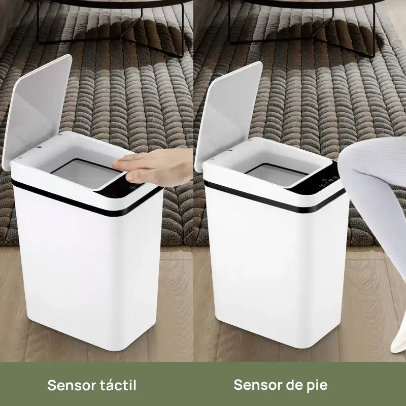 Bote de basura automático de 12 litros con sensor de movimiento, sin contacto, ideal para cocina, baño, dormitorio o oficina, higiene máxima y conveniente