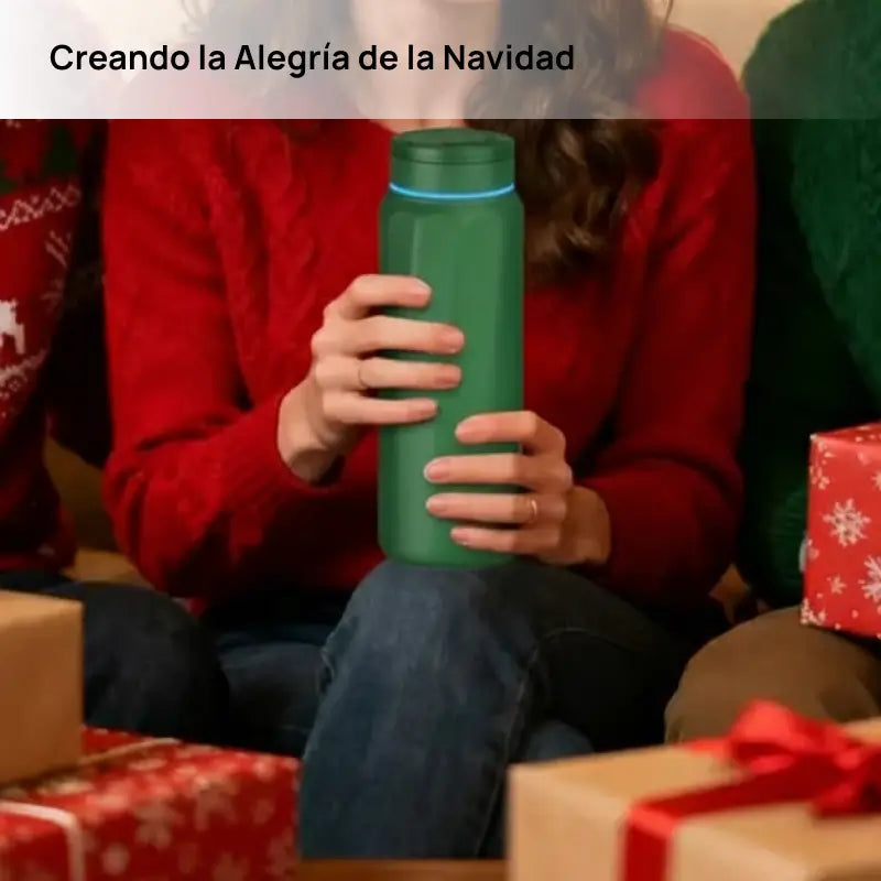 Botella de agua inteligente de acero inoxidable con app, rastrea consumo, envía recordatorios de hidratación, ideal para viajes y control de líquidos diario