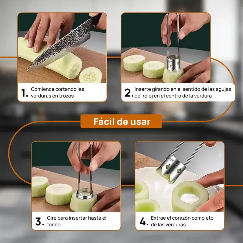 Juego de 2 peladores de frutas y vegetales de acero inoxidable con mango ergonómico, retira semillas rápidamente, eficiente, cómodo y seguro para uso diario en cocina