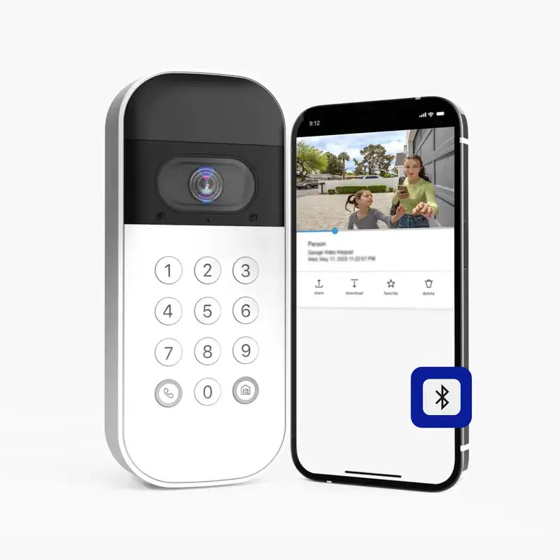 Teclado de video inteligente para puerta de garaje con cámara, app, códigos PIN, compatible con marcas principales, seguridad confiable y monitoreo práctico desde cualquier lugar