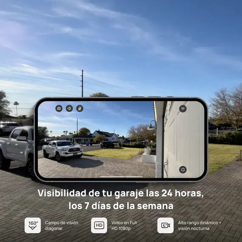 Teclado de video inteligente para puerta de garaje con cámara, app, códigos PIN, compatible con marcas principales, seguridad confiable y monitoreo práctico desde cualquier lugar