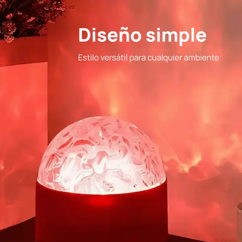 Lámpara proyectora con 2 escenas de ondas 3D y 16 colores, control remoto, crea ambiente relajante, personalizable, ideal para dormitorios, salas y decoración creativa