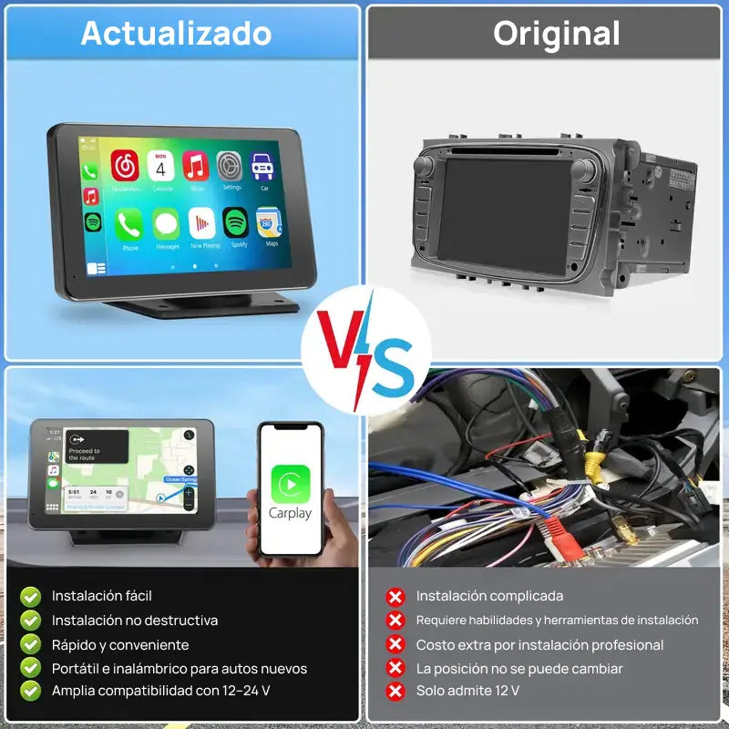 Adaptador de pantalla inalámbrico 2025 para Android e iPhone, garantiza entretenimiento continuo en el coche, conexión portátil estable y compatible con múltiples dispositivos fácilmente