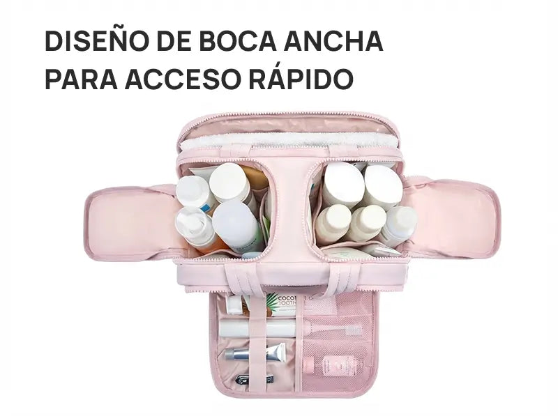 Neceser femenino Puffy 4 en 1 multifuncional, gran capacidad, compartimentos separados para maquillaje, higiene y viaje, diseño ligero, espacioso y práctico para organización personal