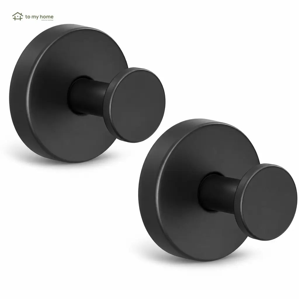 Ganchos de succión negros mate sin taladro, paquete de 2 reutilizable para baño, regadera, cocina, toallas, batas y esponjas en superficies lisas
