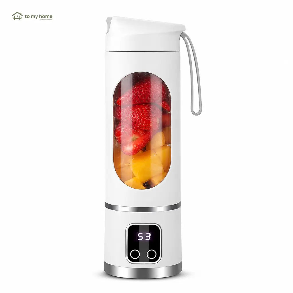 Licuadora portátil recargable con pantalla LED y 3 modos para smoothies, papillas y bebidas en casa o viaje frescas diarias sin derrames