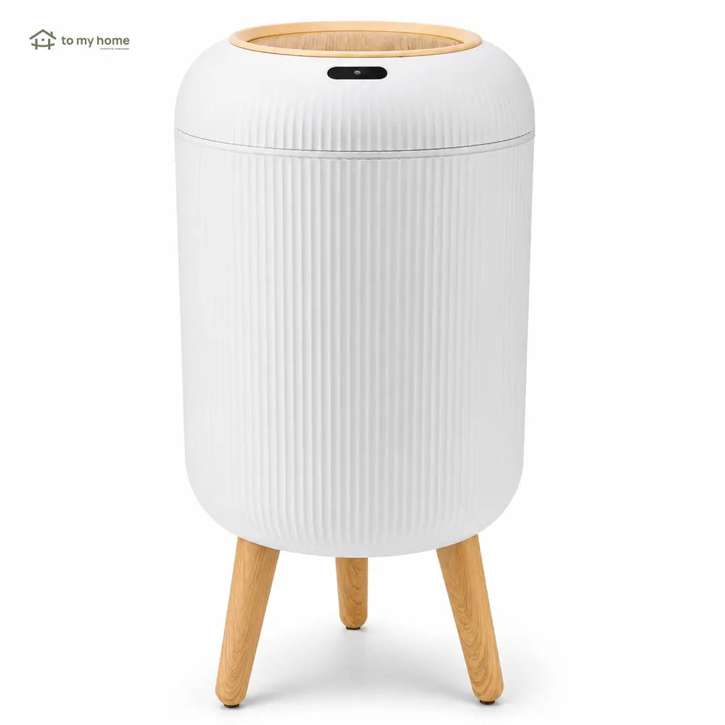 Basurero compacto inteligente con sensor de movimiento impermeable, bolsa oculta y patas desmontables para uso diario en sala, baño, recámara u oficina