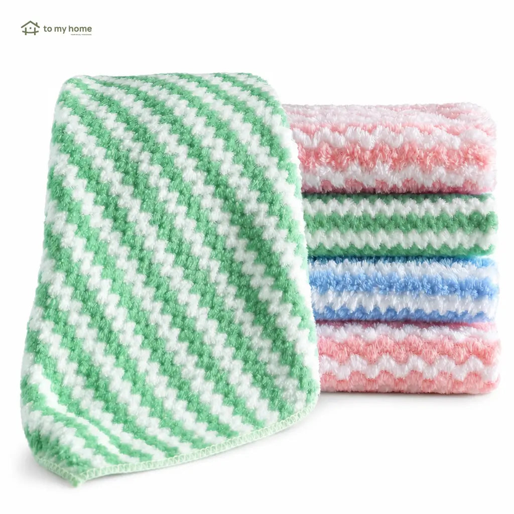 Paños de microfibra absorbentes sin pelusa, paquete de 10 toallas reutilizables para secar trastes y limpiar superficies del hogar sin rayas