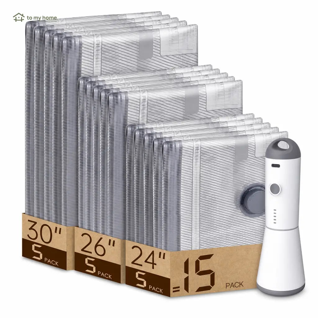Kit de bolsas al vacío para viaje con bomba eléctrica recargable, compresión rápida para maletas, ropa y artículos voluminosos