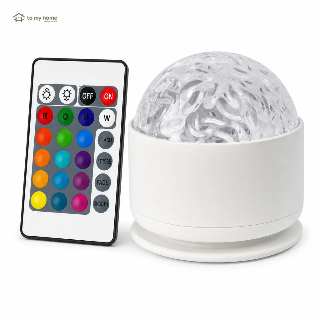 Lámpara proyectora LED de ondas de agua y aurora, 16 colores con control remoto para recámaras y ambientes relajantes en casa